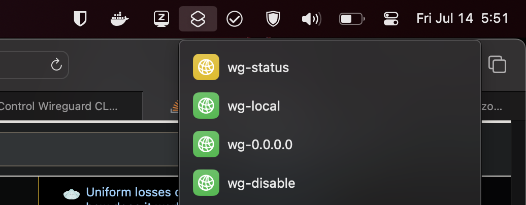 Control Wireguard CLI with macOS Shortcuts